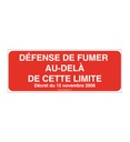 Panneau Défense de fumer au dela de cette limite