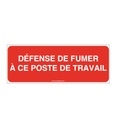 Panneau Défense de fumer à ce poste de travail