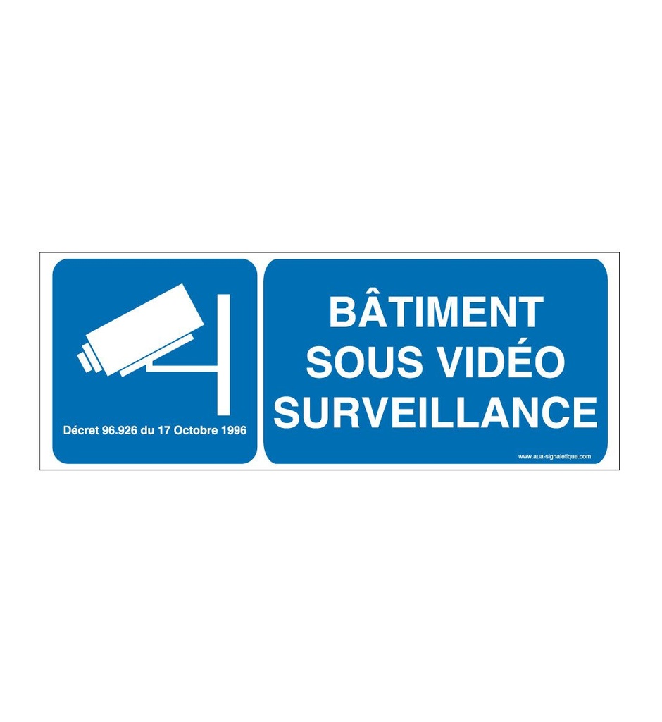 Panneau Bâtiment Sous Vidéo Surveillance