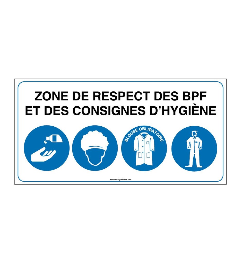 [3924-C-v-100x50] Panneau 4 Pictos + Texte Obligatoire (100 x 50 mm, Vinyle Autocollant)