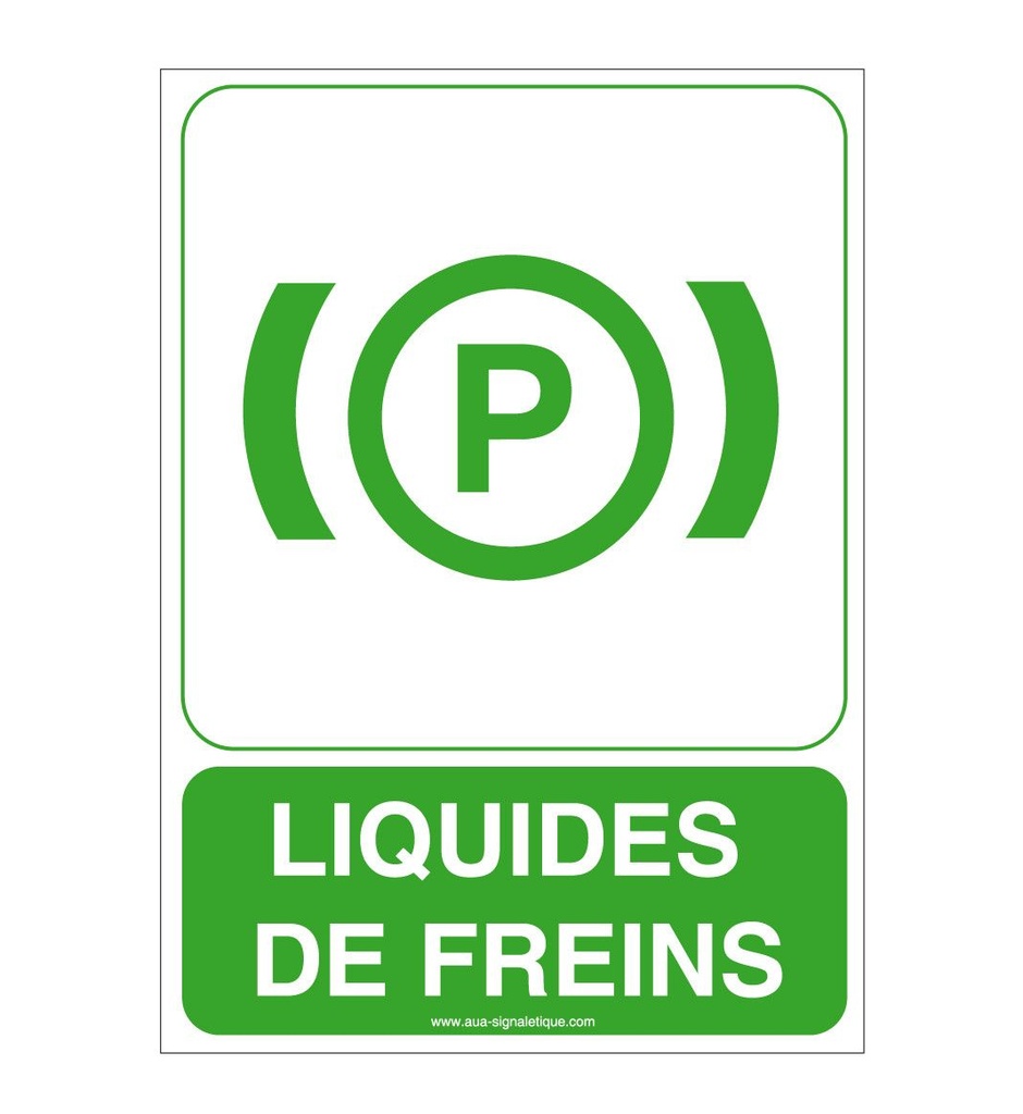 Panneau Liquides de Freins
