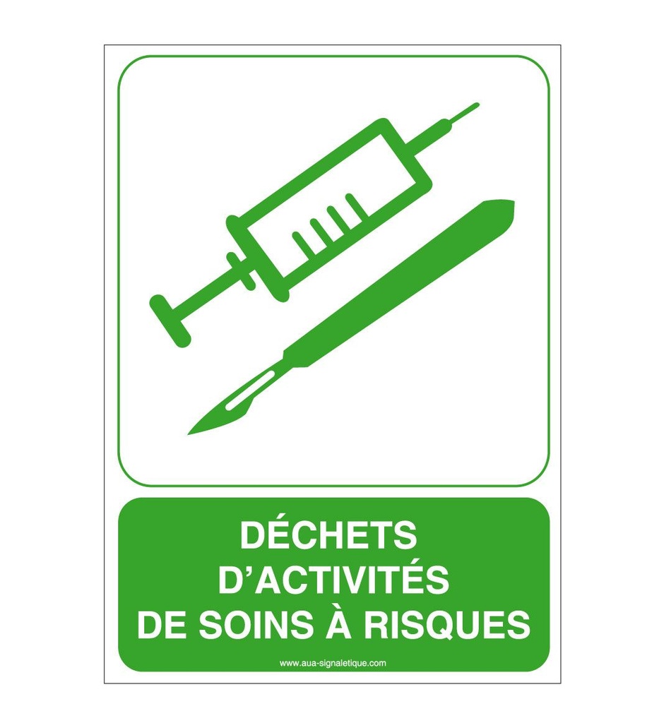 Panneau Déchets d'Activités de Soins à Risques