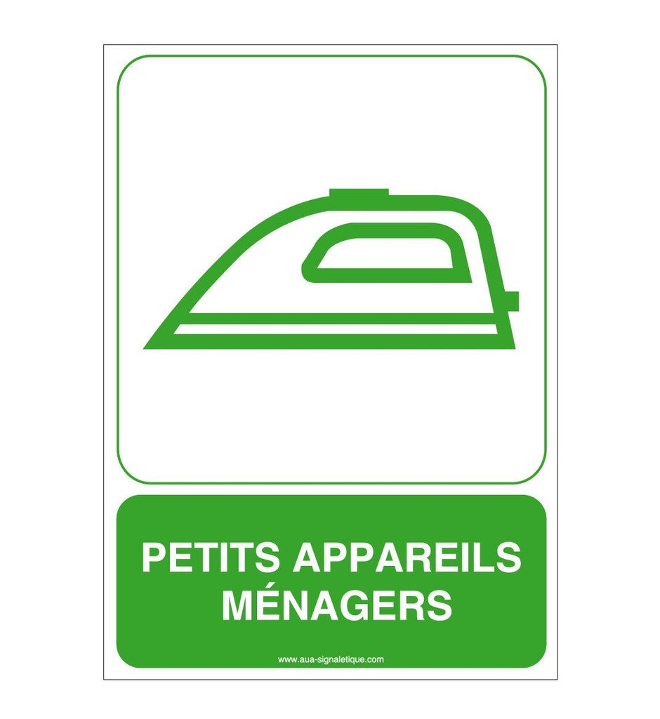 [4041-AI-v-75] Panneau Petits Appareils Ménagers (75 x 105 mm, Vinyle Autocollant)