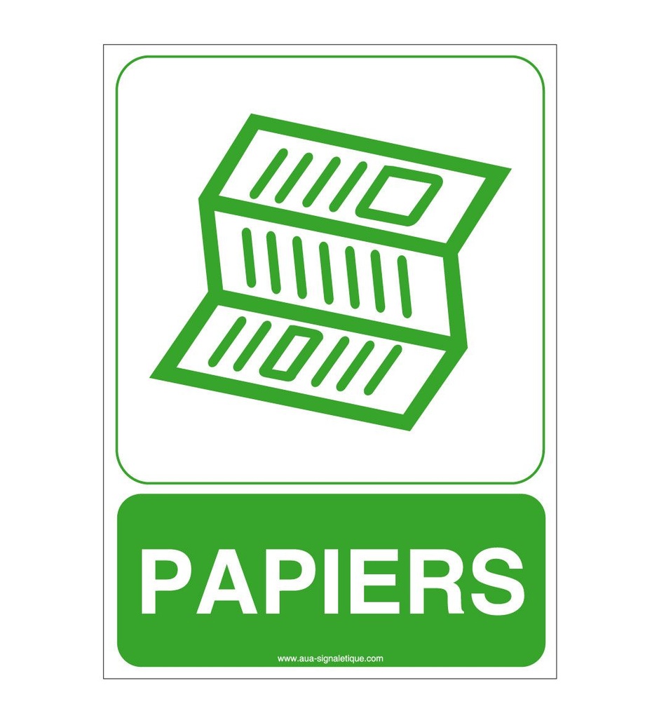 [4043-AI-v-75] Panneau Papiers (75 x 105 mm, Vinyle Autocollant)