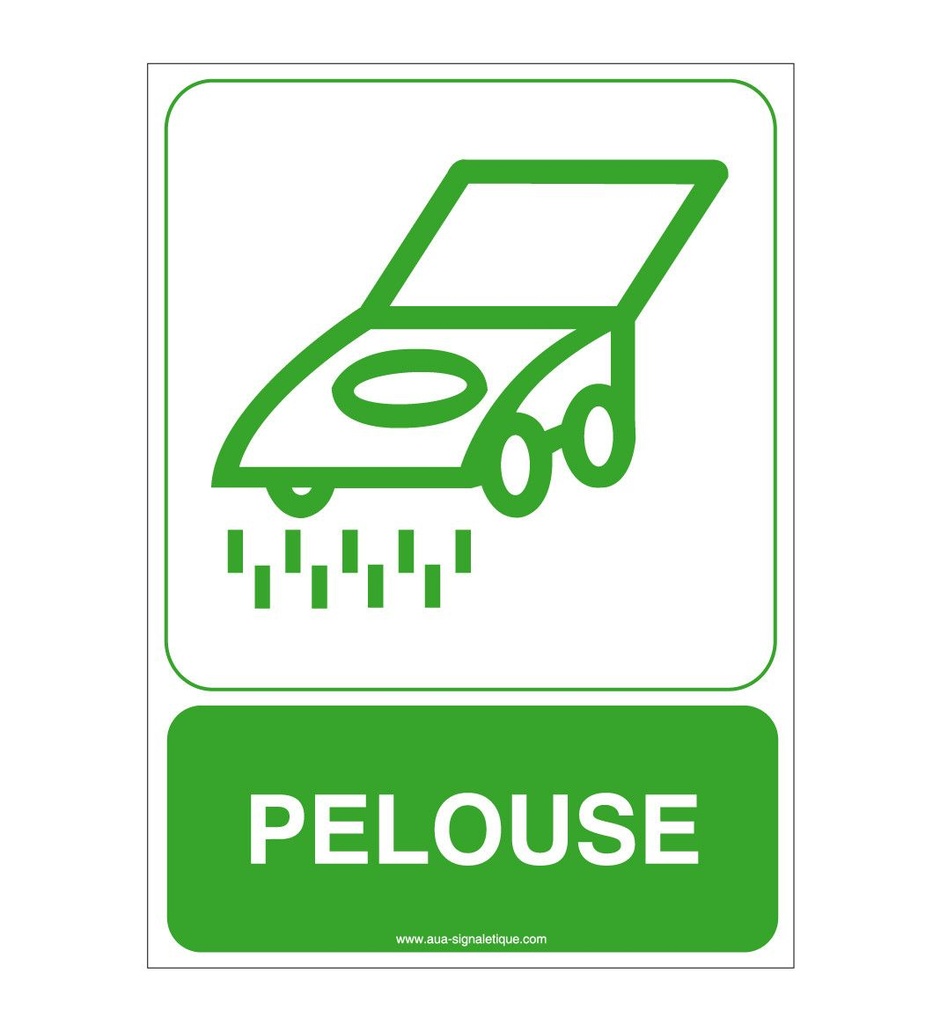 [4044-AI-v-75] Panneau Pelouse (75 x 105 mm, Vinyle Autocollant)