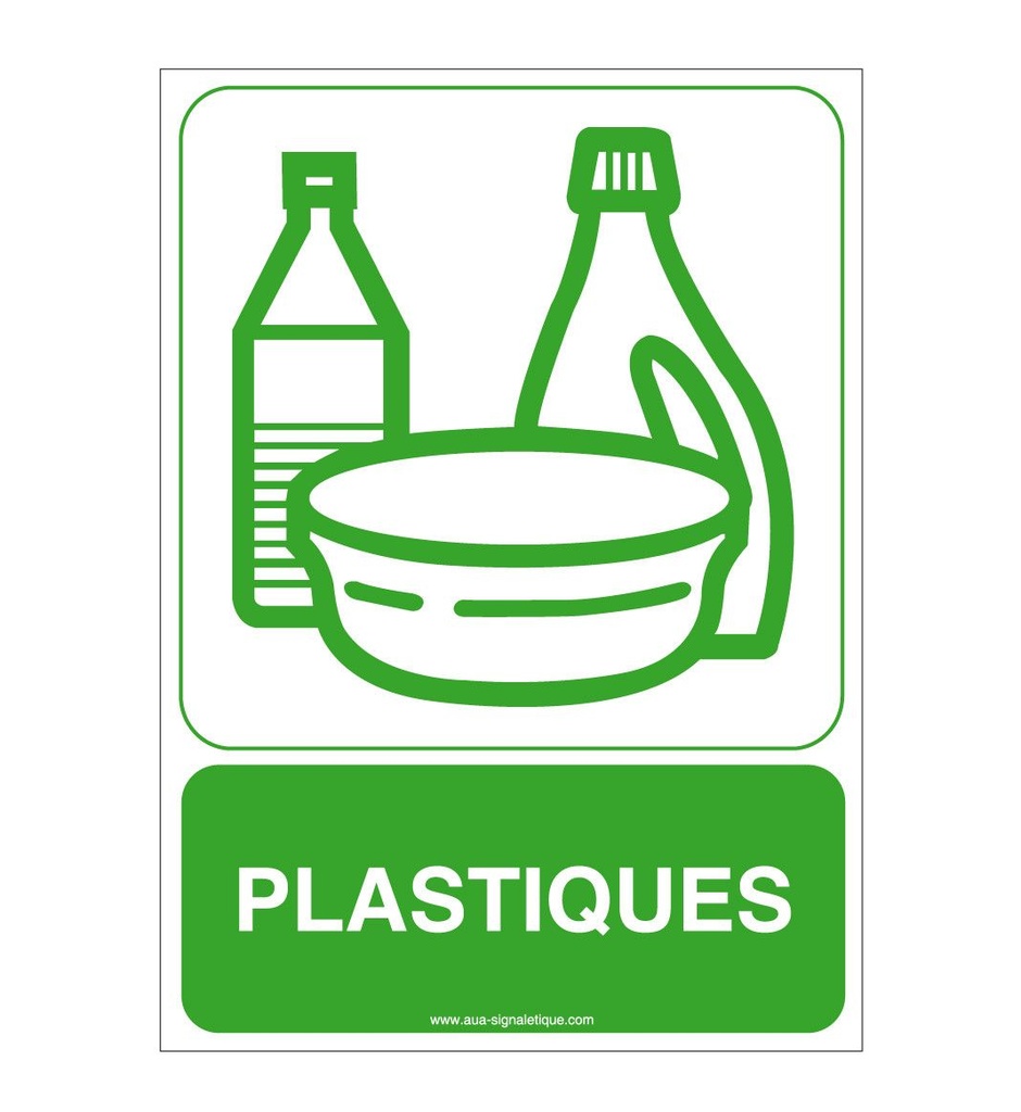 [4046-AI-v-75] Panneau Plastiques (75 x 105 mm, Vinyle Autocollant)