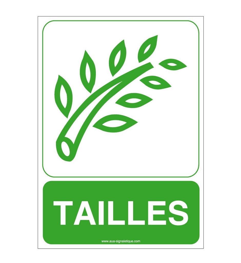 [4051-AI-v-75] Panneau Tailles (75 x 105 mm, Vinyle Autocollant)