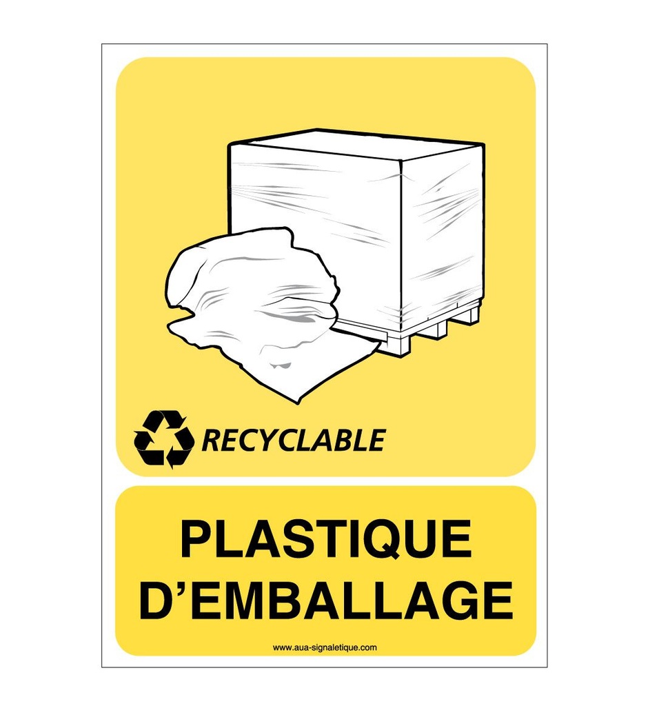[4055-AI-v-75] Panneau Plastique d'emballage - AI (75 x 105 mm, Vinyle Autocollant)