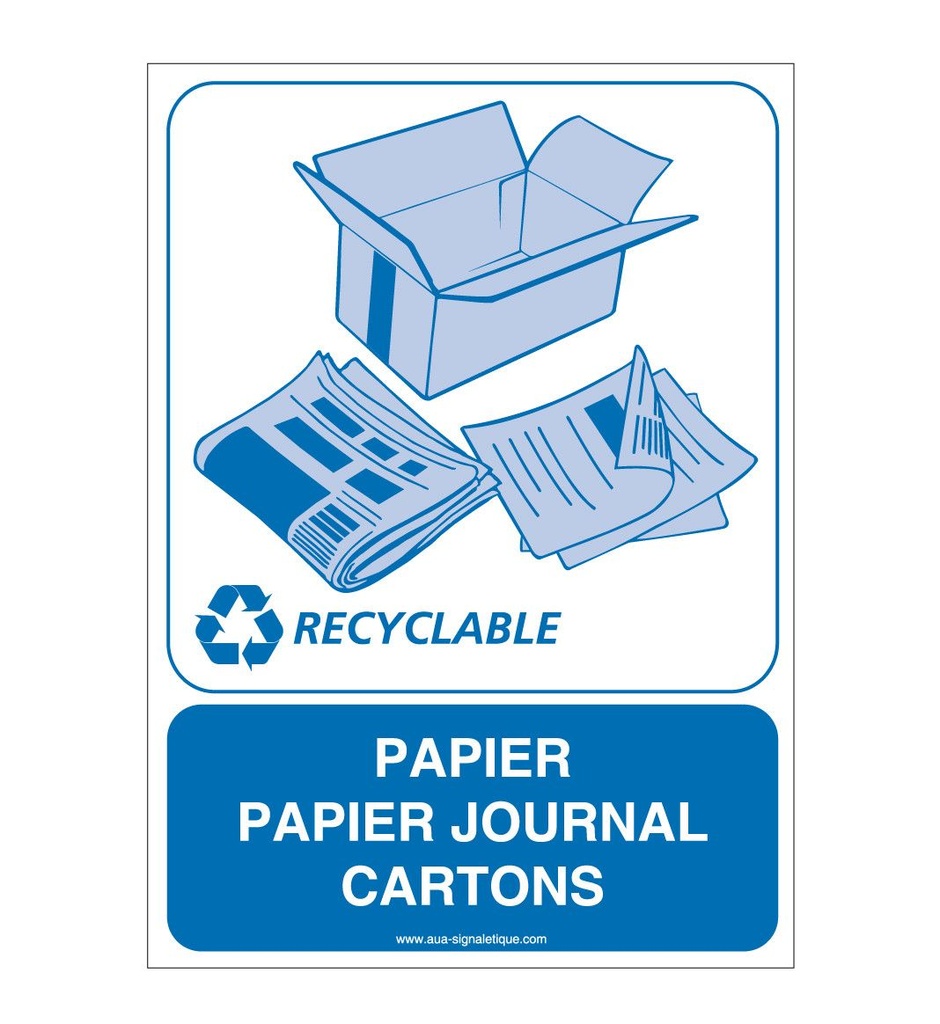 [4058-AI-v-75] Panneau Papier Papier journal Cartons - V (75 x 105 mm, Vinyle Autocollant)