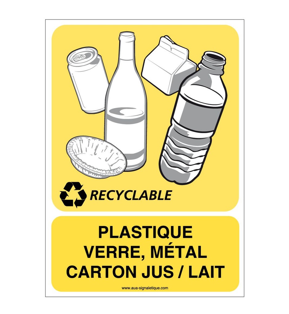 [4060-AI-v-75] Panneau Plastique Verre Métal Carton - V (75 x 105 mm, Vinyle Autocollant)