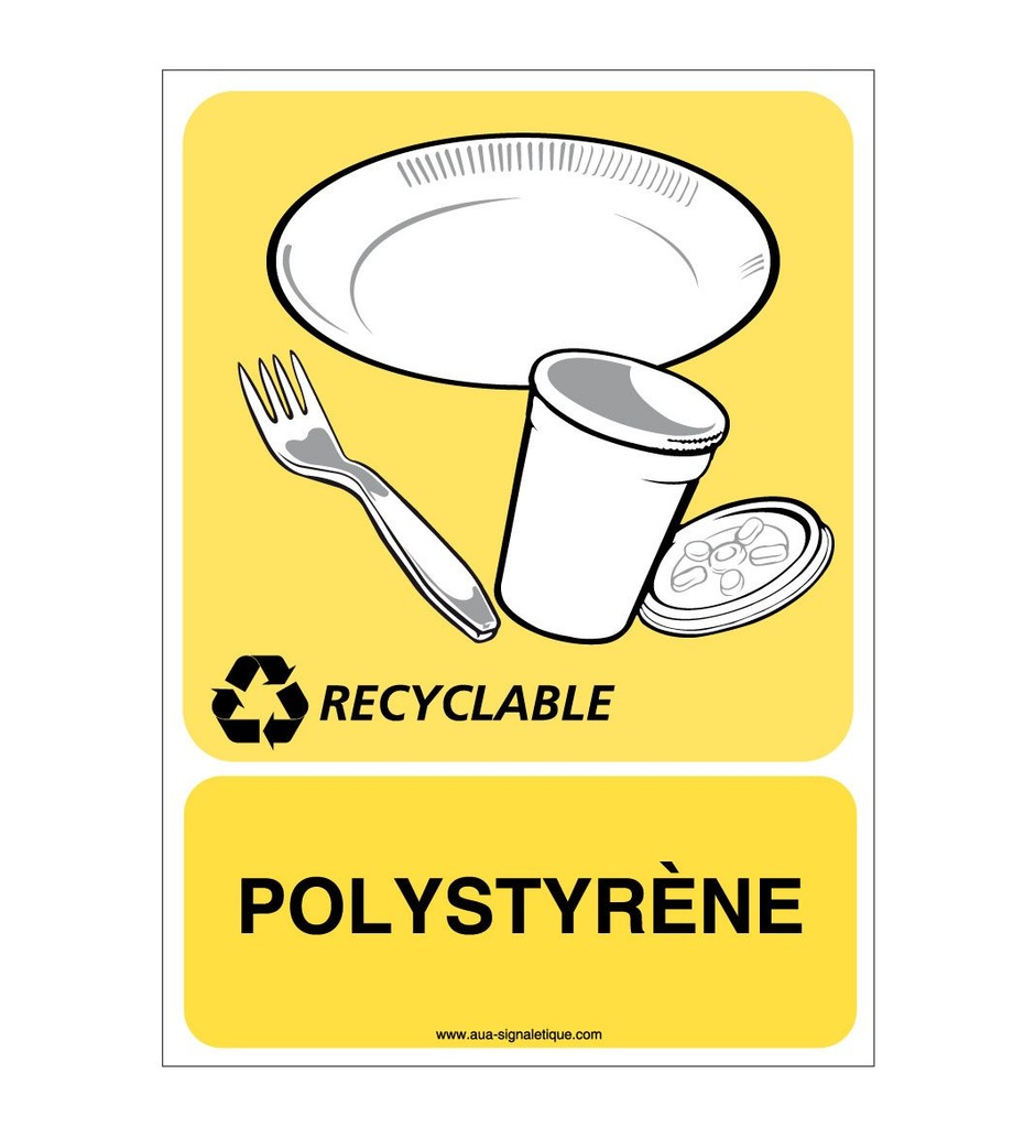 [4062-AI-v-75] Panneau Polystyrène - V (75 x 105 mm, Vinyle Autocollant)