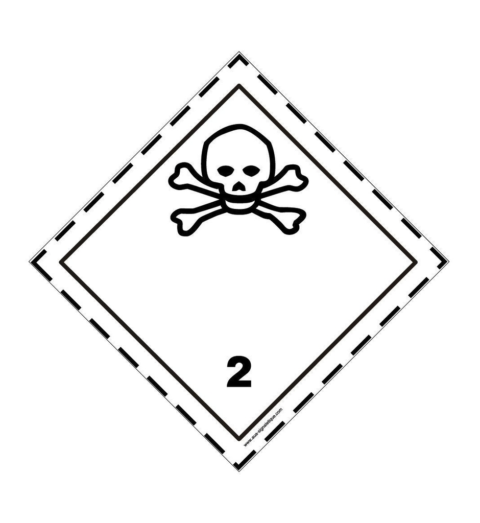 Etiquette N°2-3 Gaz toxiques