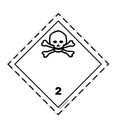 Etiquette N°2-3 Gaz toxiques