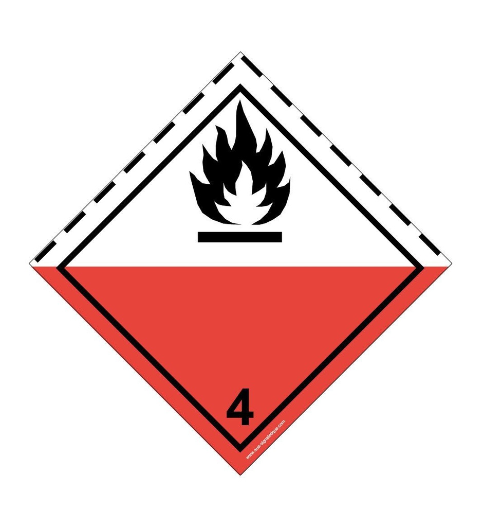 Etiquette N°4-2 Auto-inflammables