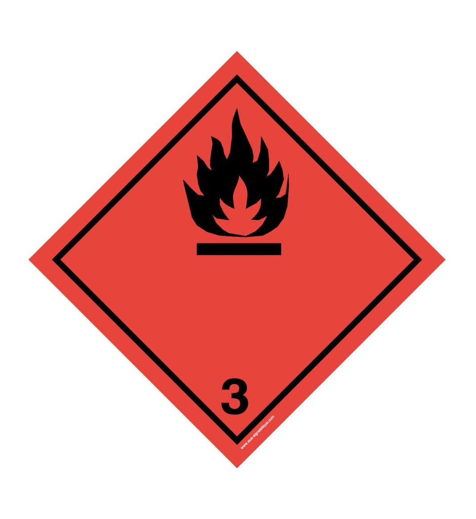 Etiquette N°3 Inflammables