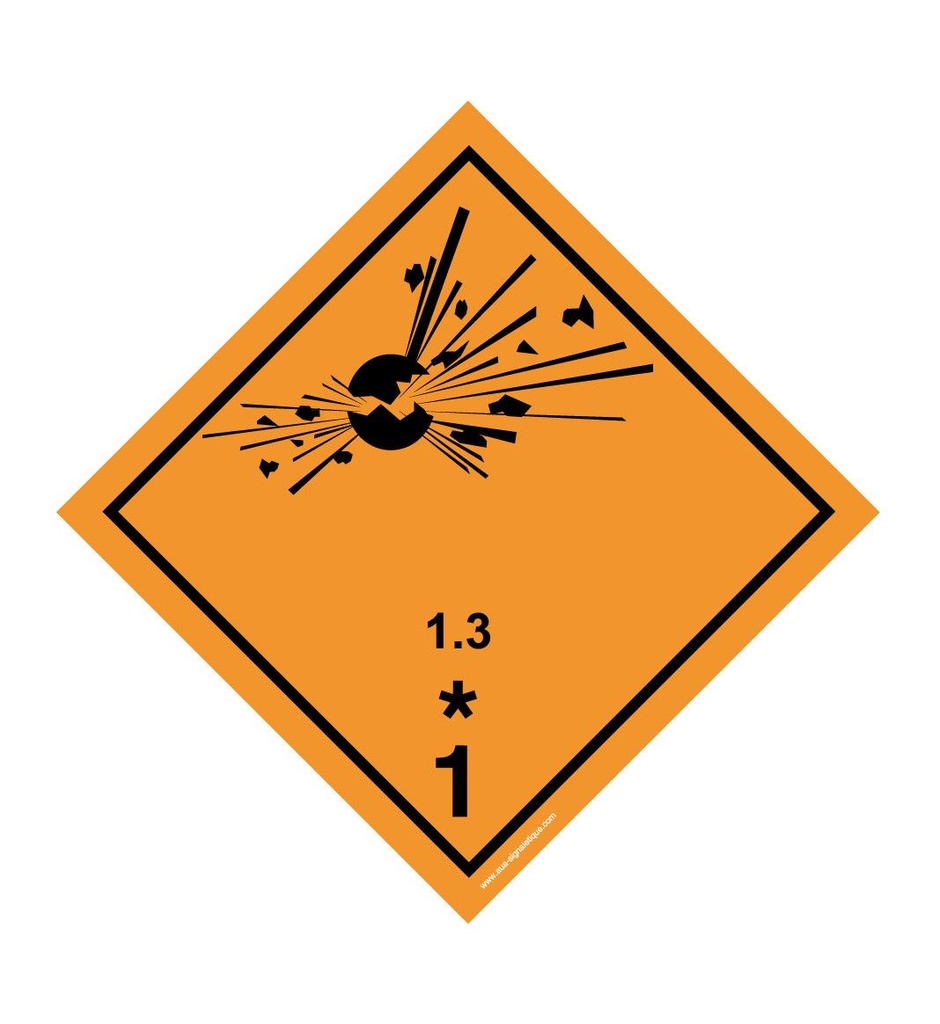 Etiquette N°1-3 Explosif