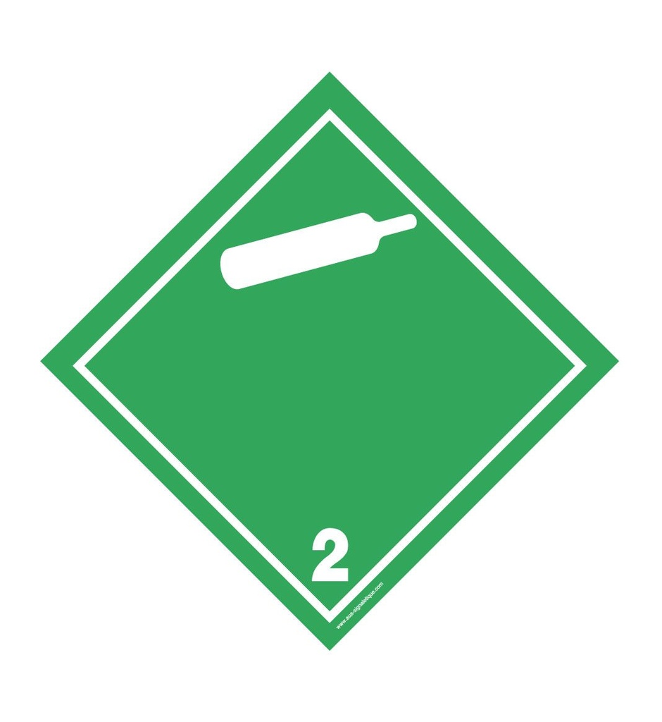 Etiquette N°2-2 Gaz-blanc