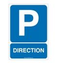 Panneau Parking Direction Vertical