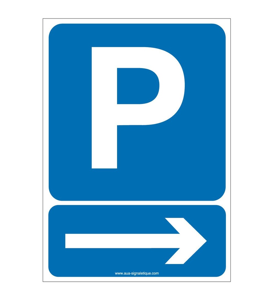 Panneau Parking Flèche Direction Droite