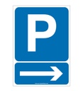 Panneau Parking Flèche Direction Droite