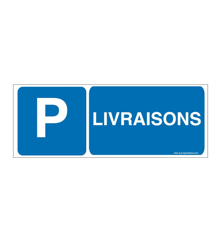 [4642-B-v-160] Panneau Parking Livraisons-B (160 x 60 mm, Vinyle Autocollant)