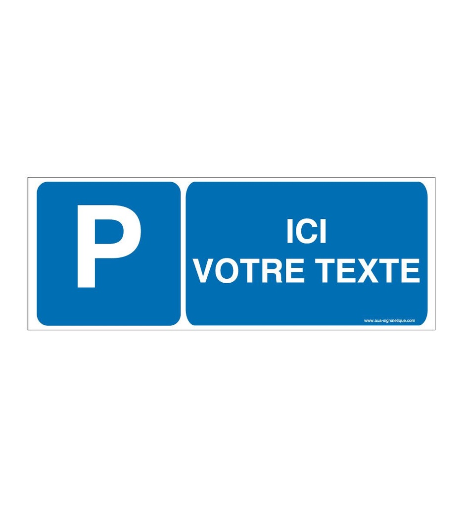 [4646-B-v-160] Panneau Votre Texte A La Demande - Parking-B (160 x 60 mm, Vinyle Autocollant)