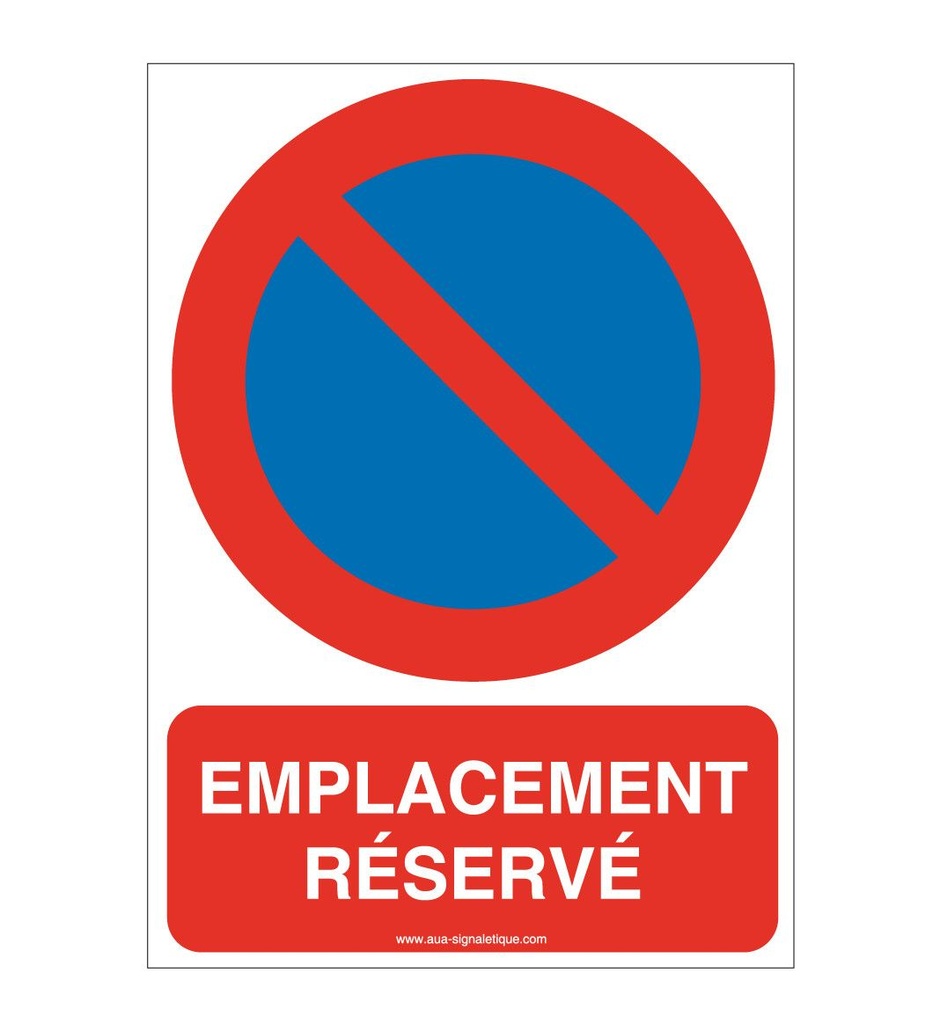 [4672-AI-v-75x105] Panneau Emplacement réservé-AI (75 x 105 mm, Vinyle Autocollant)