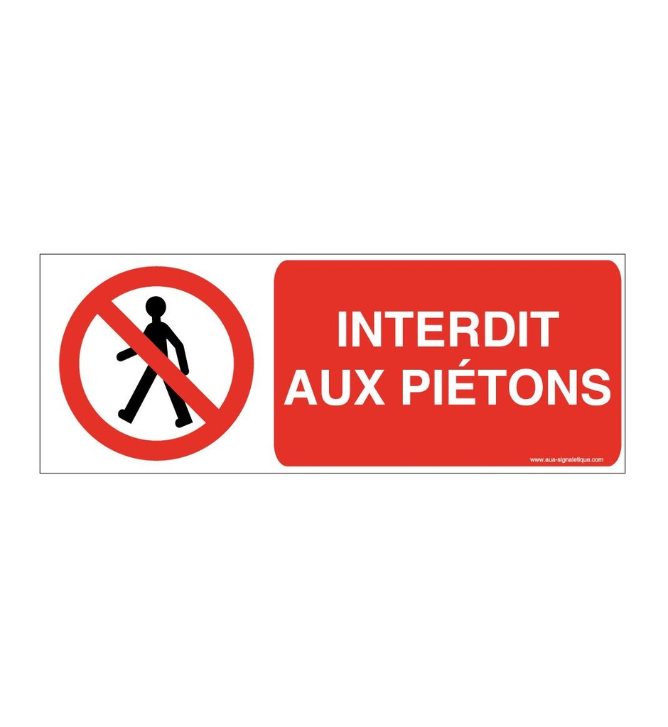 [4711-R-v-130] Panneau Interdit aux piétons (Ø 130 mm, Vinyle Autocollant)