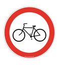 Panneau Interdit aux vélos
