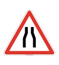 Panneau Danger Rétrécissement