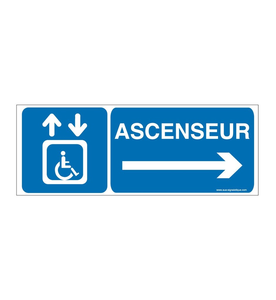 Panneau Ascenseur Direction Droite