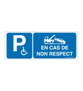 Panneau Parking Handicapés Risques de Fourrière - B