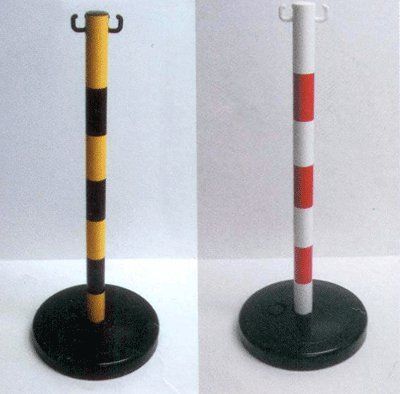 Lot de 2 Poteaux PVC sur Socle Chantier 9kg - (à lester)