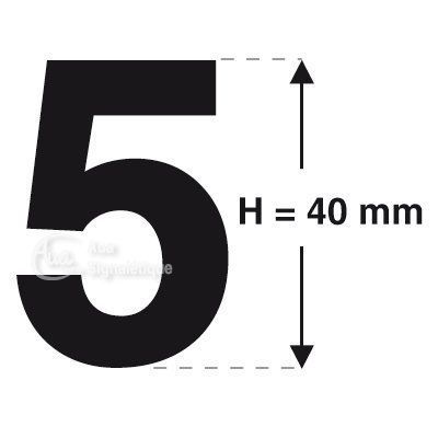 [8603-F-01] Planche 14 Chiffres prédécoupés -Hauteur 40mm (0)