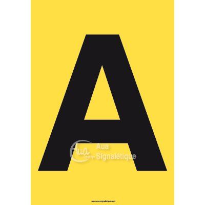 [8621-F-01] Vinyle 1 Lettre prédécoupée Fond Jaune - 208x308mm (A)