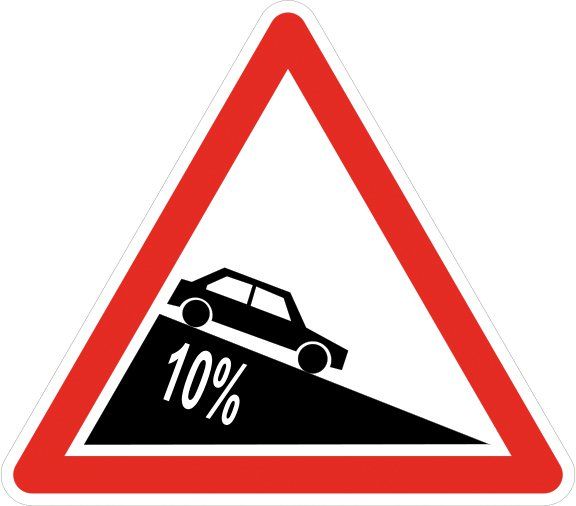 Panneau Descente dangereuse - A16