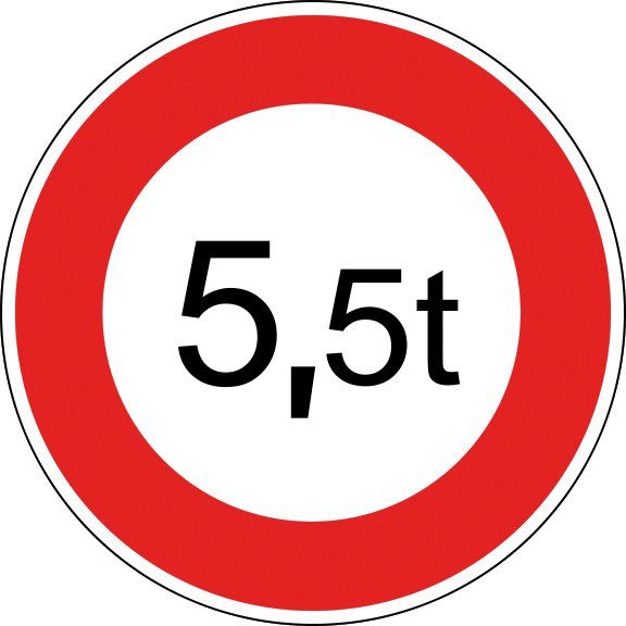 Panneau Limitation de tonnage - B13*