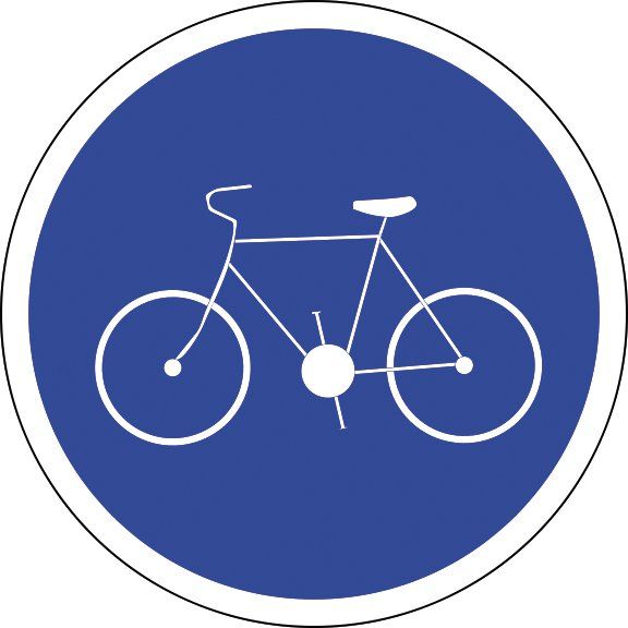 [B22a_1] Panneau Piste ou bande cyclable - B22a (Ø 450 mm, Classe 1)