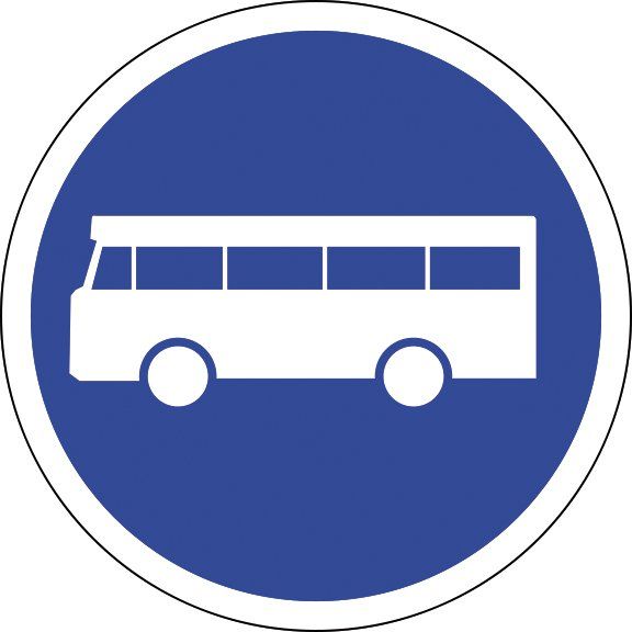 [B27a_1] Panneau Voie réservée aux autobus - B27a (Ø 450 mm, Classe 1)