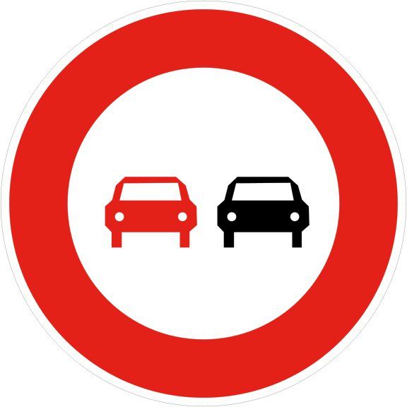 [B3_0] Panneau Interdiction de dépasser - B3 (Ø 450 mm, Classe 1)
