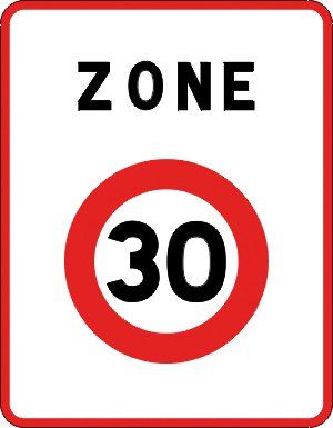 [B30_1] Panneau Zone 30 - B30 (500 x 650 mm, Classe 1)