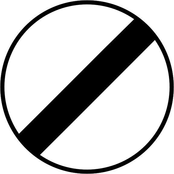 Panneau Fin d'interdiction - B31