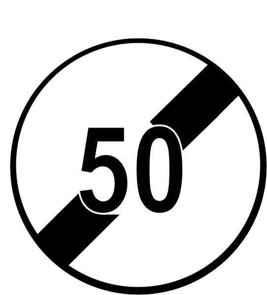 Panneau Fin de limitation de vitesse - B33*
