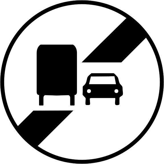 [B34a_0] Panneau Fin d'interdiction - B34a (Ø 450 mm, Classe 1)