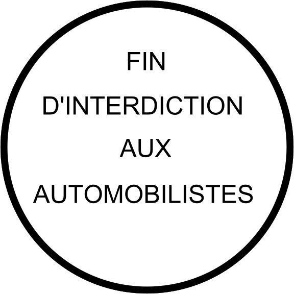 [B39_0] Panneau Autres fin d'interdiction - B39* (Ø 450 mm, Classe 1)