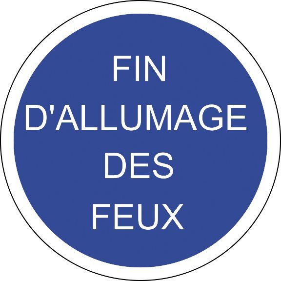 [B49_1] Panneau Fin d'obligation - B49* (Ø 450 mm, Classe 1)