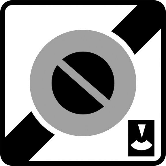 [B50c_3] Panneau Stationnement - B50c (500 x 500 mm, Classe 1)