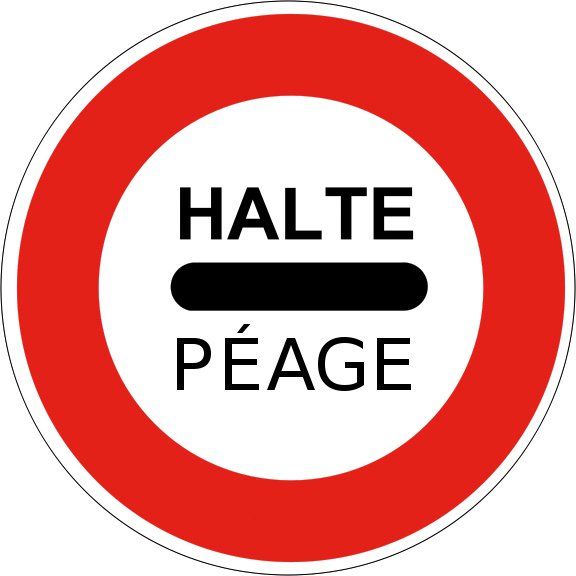 [B5c_0] Panneau Péage : arrêt - B5c (Ø 450 mm, Classe 1)