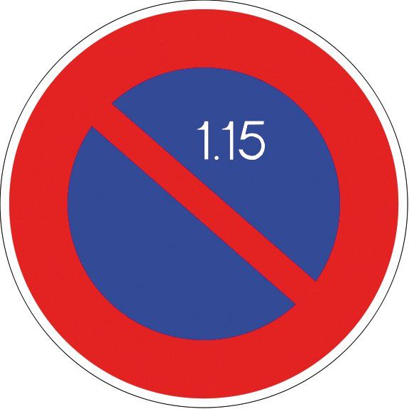 [B6a2_1] Panneau Stationnement alterné - B6a2 (Ø 450 mm, Classe 1)