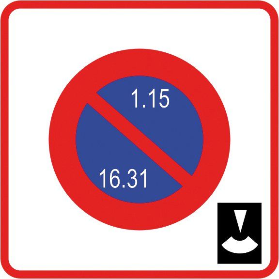 [B6b5_3] Panneau Stationnement - B6b5 (500 x 500 mm, Classe 1)